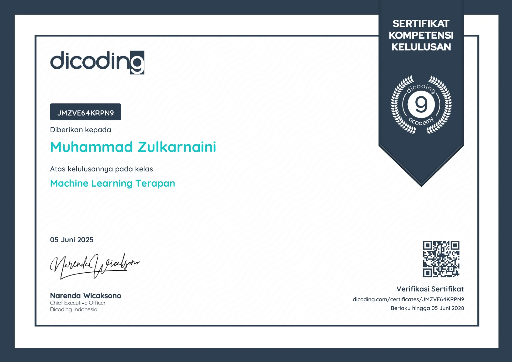 Dicoding — Machine Learning Terapan